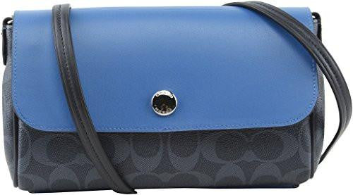 Reversible Crossbody In Signature Coated Canvas Style F59534 Sv Denim Midnight