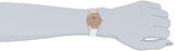 Kenneth Cole New York Kc2844 Classic Rose Gold Case Stone Dial Bezel White Strap Watch