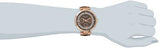 Kenneth Cole York Multifunction Metal And Brown Marble Link Strap Watch #Kc4929