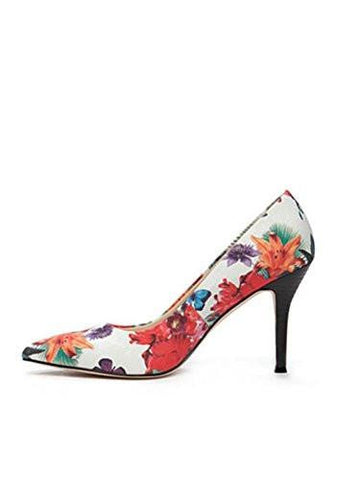 Nine West Flax Canvas Dress Pump Off Whitemulti 6 M Us