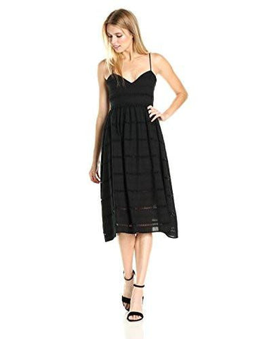 Eyelet Lace Dress, Black, 10
