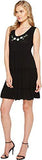 Karen Kane Tiered Embroidery Dress Black Dress