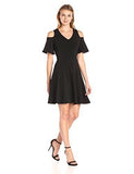 Cold Shoulder Travel Dress, Black, M