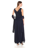 Basketweave Gown, Navy, 14