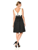Fit And Flare Dress With Trim Waist, Ivory/Black, 10