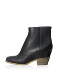 Mm6 Leather Boot Black 37 M Eu7 M Us