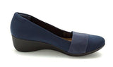Grandie Closed Toe Wedge Pumps Navy Size 95