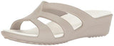 Crocs Sanrah Strappy Wedge Sandal Platinum 8 M Us