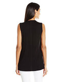 Asymmetric Overlay Tank, Black, Xl