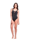Sandy Lace Up One Piece Swim Black M Swimwear One Piece Black