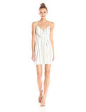 Bcbgeneration Stripe Surplice Drape Front Dress Limestone Multi Small