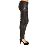 Studded Leather Pant With Zip, It 44, Black