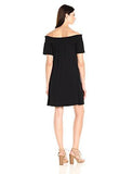 OffTheShoulder Swing Dress, Black, S