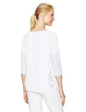 Calvin Klein Performance Hi Low Dolman 34 Sleeve Logo Tee Sugar S