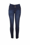 Elastic Waist Stretch Budd Lifting Pullon Skinny Denim Jeans Navy Lxl