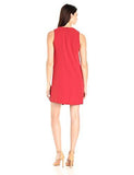 Asymmetric Shift Dress, Tomato, L