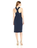 Cross Front Midi Dress Dark Navy 6