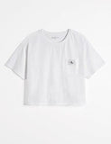 Jeans Short Sleeve Ck Logo Pocket Tshirt Classic White Small