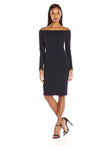 Eliza J Off The Shoulder Sheath, Navy, 14