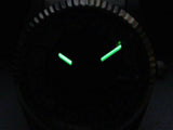 Silver & Gold Stainless Steel Strap Waterproof Quartz Calendar Fashion Luxury Watch Green