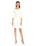 Taylor Dresses Pebble Novelty Jacquard Fit And Flare Dress, Ivory, 10