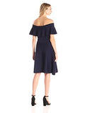 Ruffle Off The Shoulder Dress, Navy, M