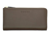 Margaux Calf Leather Quarter Zip Wallet 332747 2527 Brown
