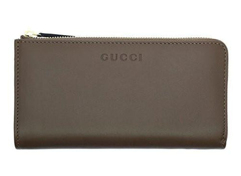Margaux Calf Leather Quarter Zip Wallet 332747 2527 Brown