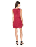 Bcbgeneration Faux Suede Seamed Aline Dress Deep Red Small