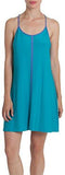Lace Back Chemise Nightgown Large Aqua Blue