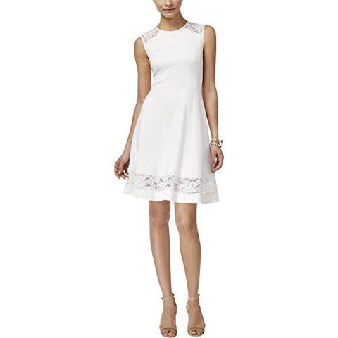 Florence Str Lace Fit And Flare Dress White 4