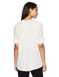 Flounce Sleeve Blouse, El/Cream, Petite XLarge