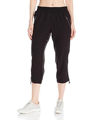 Calvin Klein Performance Shirred Bottom Crop Pant 23 Inseam Black Xl