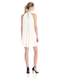 Beaded Collar Trapeze Dress, Ivory, 4