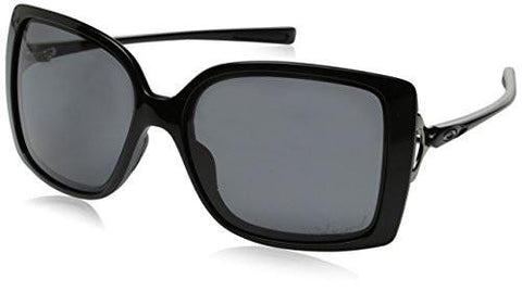 Splash Polarized Square Sunglasses, Polished Black, 58 Mm