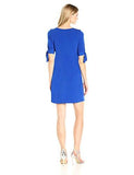 Tie Sleeve Shift Dress, Royal, 16