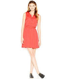 Sleeveless Blouson Casual Dress Orange Xl