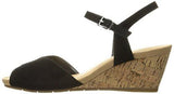 Cupcake Wedge Sandal Black Suede 7 M Us