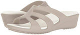 Crocs Sanrah Strappy Wedge Sandal Platinum 8 M Us