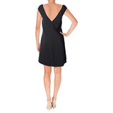 Zipper Double V Cocktail Dress Black Xs