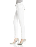 Hudson Jeans Collin Midrise Skinny Denim Flap Pocket Jean, White, 27