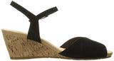 Cupcake Wedge Sandal Black Suede 7 M Us