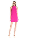 Halter Shift With Bow Neck Tie, Pink Pozie, 4