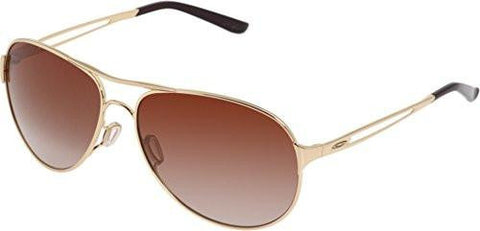 Caveat Aviator Sunglasses,Polished Gold Frame/Dark Brown Gradient Lens,One Size