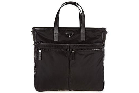 Prada Nylon And Leather Trim Tote Black