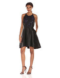 Fit And Flare Glitzy Party Dress, Indigo Black, 6