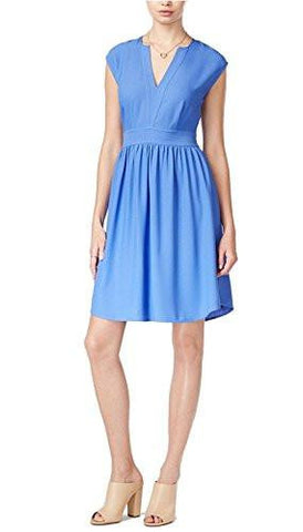 Maison Jules CapSleeve Fit And Flare Dress Large, Amparo Blue
