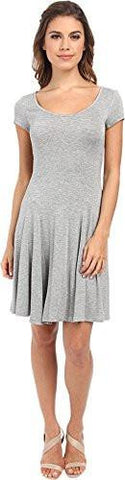 Bcbgeneration Fitandflare Short Sleeve Dress Heather Grey Xxsmall