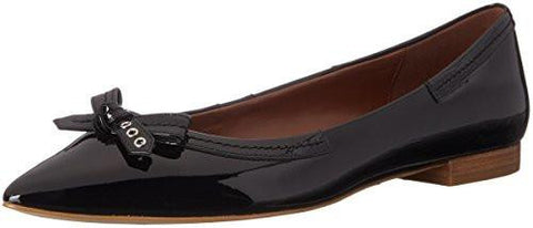 Alice Bow Skimmer Pointed Toe Flat Black 85 B Us