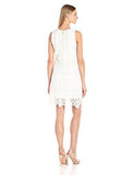 Chemical Burn Out Lace Shift Dress, White, 6